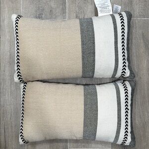 West elm set of woven accent pillows 12x21